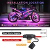 LD DARKEAGLE 8PCS Segmented Motorcycle LED Lights Kit with Brake