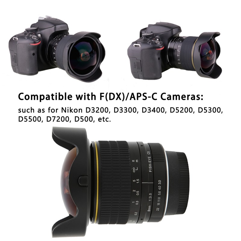 8mm F3 Ultra Wide Angle Fisheye Lens F Mount Manual