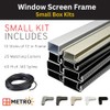 Metro Screenworks Small Window Screen Frame Kit - Black, 5/16