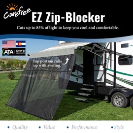 Carefree 701507ACD Black 15' x 7' Drop RV Awning EZ ZipBlocker