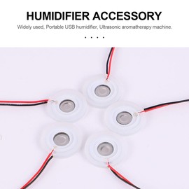 5 pezzi Nebbia Maker Macchina Nebbia Dischi In Ceramica Umidificatore Ricambi Umidificatore Accessori 16Mm, bianco, 12 × 2 cm