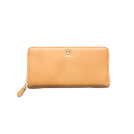 Hush Puppy Women's Large Capacity Round Zipper Long Wallet, Hand Gradient Leather, Round Zipper, Sunflower