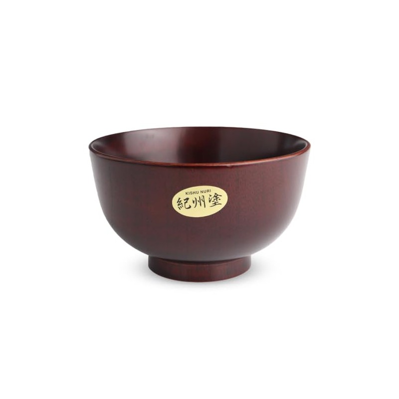 J-kitchens Wooden Soup Bowl, Kishu Lacquer, Koya Φ4.5 x 2.8