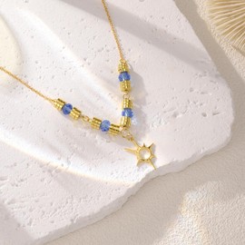 BOTVUG Viktor Arcane Necklace Inspired Corrupted Hexcore Necklace Lolite Hematite Arcane Merch Jewelry Fans Gifts