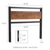 Kingfun Wood Headboard - Rustic Solid Queen Size Farmhouse Bed,