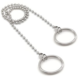 PureSino Bath Stopper Chain, 304 Stainless Steel, Bath Stopper Chain, Total Length, 29.1 inches (74 cm), Rubber Stopper Chain for Baths, Double Rings on Both Ends, Repair Parts, Washbasin, Bathtub