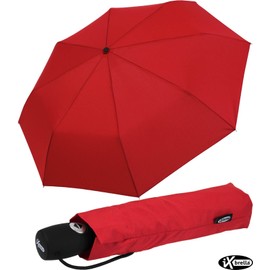 iX-brella Lightweight solid pocket umbrella with automatic open/close mechanism - mid class, red, Automatic pocket umbrella
