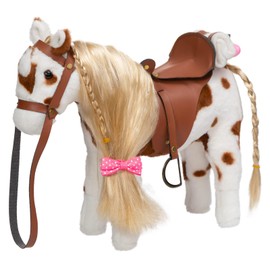 BEJOY Plush Horse Toy, Appaloosa Horse Pretty Plush Toy Pretend Play Horse Gift for Girls Kids, 11 inches