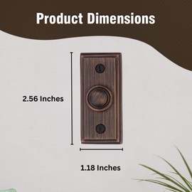 STALLION HARDWARE Doorbell Button, Vintage Decorative Push Button Door Chime, Ringer, Wired Doorbell Button Replacement (1, Oil Rubbed Bronze)
