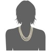 Anne Klein Collar de perlas blancas en tono dorado para