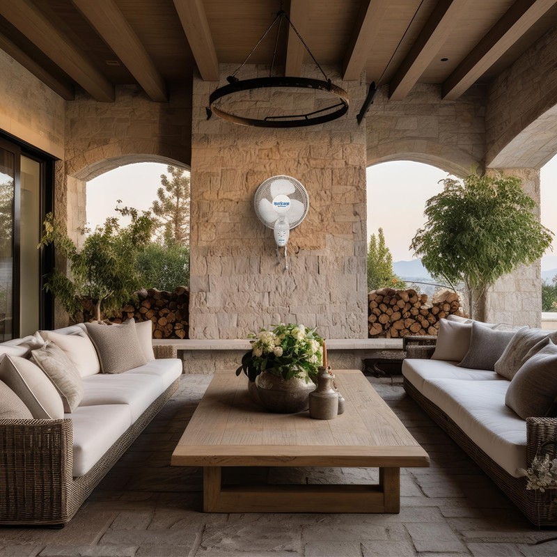 Hurricane Supreme 12” Portable Oscillating Wall Mount Fan, Space Saving,