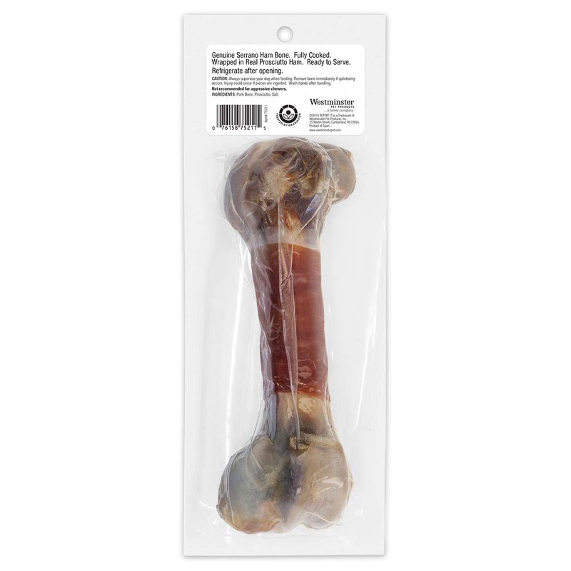 CHOMP'EMS Serrano Ham Bone Wrapped in Real Prosciutto Ham, 1