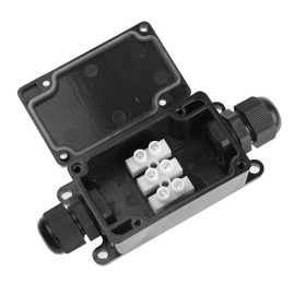 LemonBest 2pcs Waterproof Outdoor External 2 Way PG9 Electrical Junction Box Underground Cable Line Wires Power Cord Connector Protection