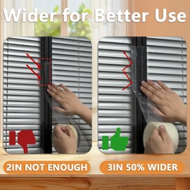 SWRT 3”x 30 YD 8 Mil Heavy Duty Transparent Window Weather Sealing Tape, No Residue Window Insulation for Winter, Preventing Cold Air Loss in Summer Door and Window Seal Kit