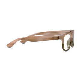 Peepers by PeeperSpecs Men's Waverly Soft Square Reading Glasses, chai Horn, 3.25