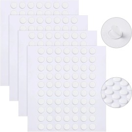 JANYUN Double Sided Sticky Dots Stickers Removable Round Putty 6mm, ['Clear']