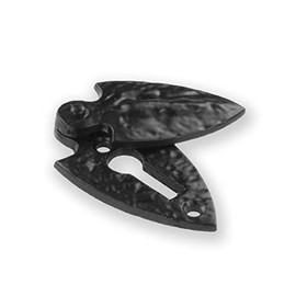 Antique Black Cast Iron Escutcheon Plates Keyhole Cover Key Hole Door Lock Accessories (Covered Escutcheon)