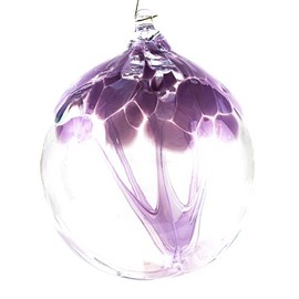 Milford Collection Tree of Life Small Glass Globe - Amethyst