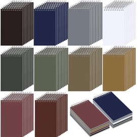 100 Pads Spiral Memo Book Wirebound Spiral Memo Pads 3'' x 5'' Small Mini Note Pads College Ruled Notebooks 60 Sheets/Pad Pocket Steno Book Top Bound Spiral Scratch Pad (Multicolored)