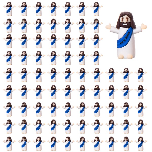ARCHCRTC 100 Pcs Mini Jesus Figures He is Risen Jesus