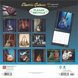 BrownTrout, Electric Guitars FOIL 2025 Wall Calendar