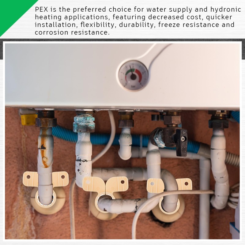 Briwooody 50 Pack 1/2 Inch Pex Suspension Pipe Clamps Tubing