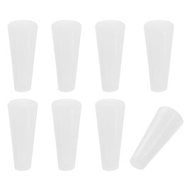 PATIKIL Tapered Shaped Solid Silicon Stopper, 3/8" Tube Rubber Stoppers Lab Plugs for Sealing Copper Pipes Bottles Vials, 8 Pcs