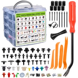 1970Pcs Automotive Push Retainer Clips Body Fasteners Clips - 52 Most Popular Sizes Plastic Fasteners Kit Fender Rivet Clips Nylon Auto Push Pin Rivets for Toyota Ford Honda Fits Most Vehicle Brands