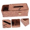 Mobestech Woven Tissue Box Cover Multifunctional Remote Control Organizer for