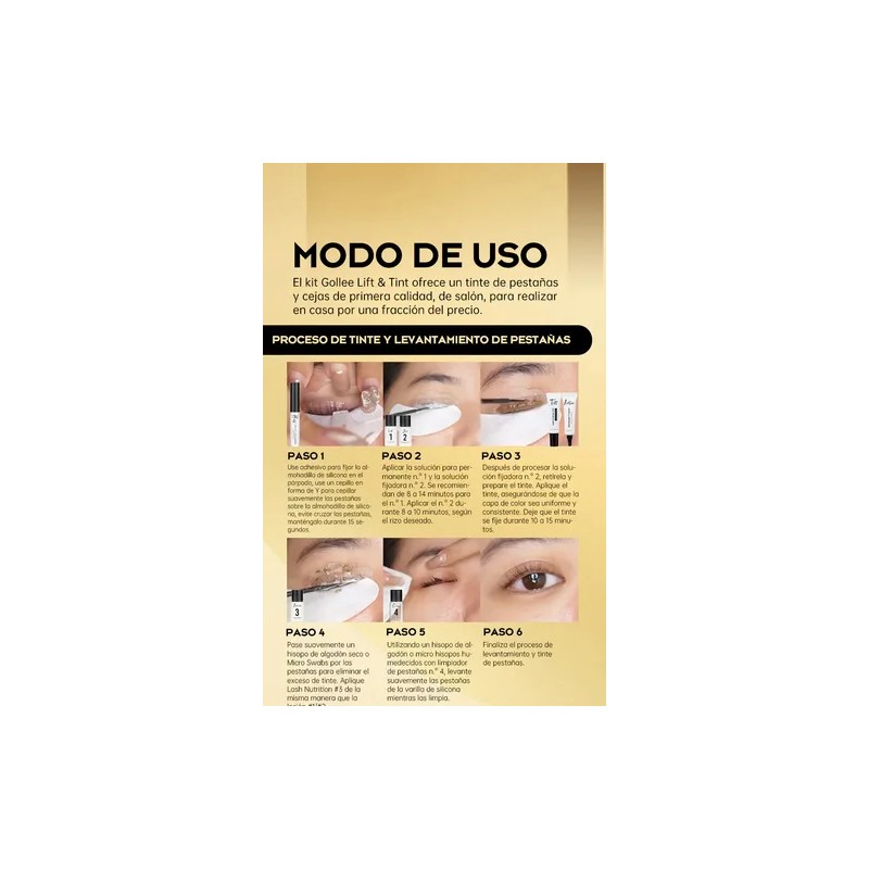 Kit 33 Lash Lifting Gollee Rizado De Pestañas