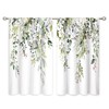 oolygoo Eucalyptus Botanical Leaves Floral Kitchen Window Curtains Over Sink