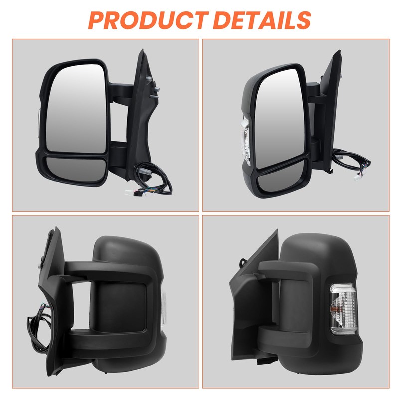 MOFOAP Left Driver Side Mirror Compatible with 2014-2024 Ram Promaster