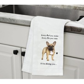 French Bulldog Kitchen Towel - Soft Highly Absorbent - French Bulldog Gifts - Dish Towels for Washing Dishes - Tea Towels - Reusable - Quick Drying - 100% Natural Cotton - Towels For Pet Lovers