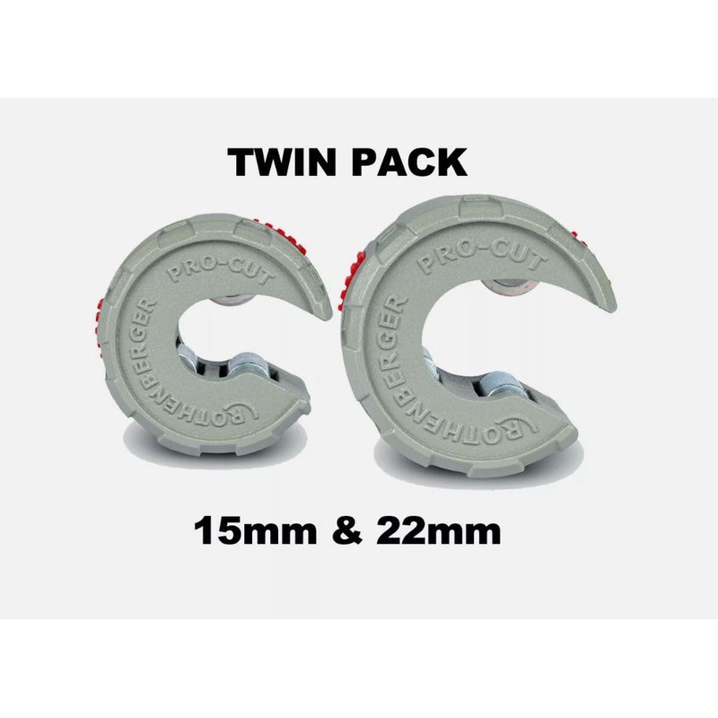 Rothenberger PRO-Cut Copper Tube Cutter 15MM & 22MM Twin Pack