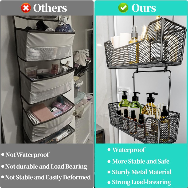 HapiRm Over The Door Organizer - Hanging Door Organizer with