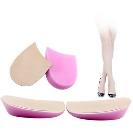 X Leg O Leg Corrector Correction Insole 2 Pairs gel Orthopedic Support Soft Shoe Pad for Work Men Women, Heel Inserts (Beige, One size)