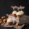 Gyufise 36 Pack Rose Gold Glitter Thank You Cupcake Toppers