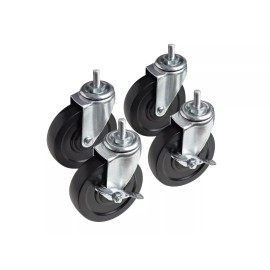 HSS 4" Casters, 3/8" Bolt, Loading Capacity 600 lbs, 4 Packs of 4 Casters