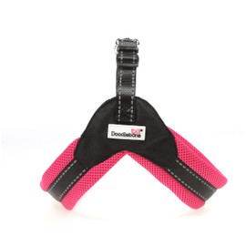 Doodlebone Boomerang Dog Harness, Fuchsia, 3