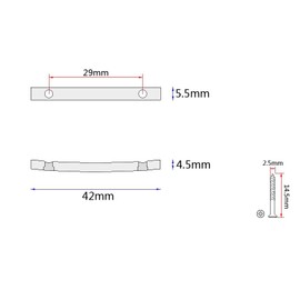 Guitar Anatomy - String Tension Retainer Bar for Electric Guitar Floyd Rose 42mm