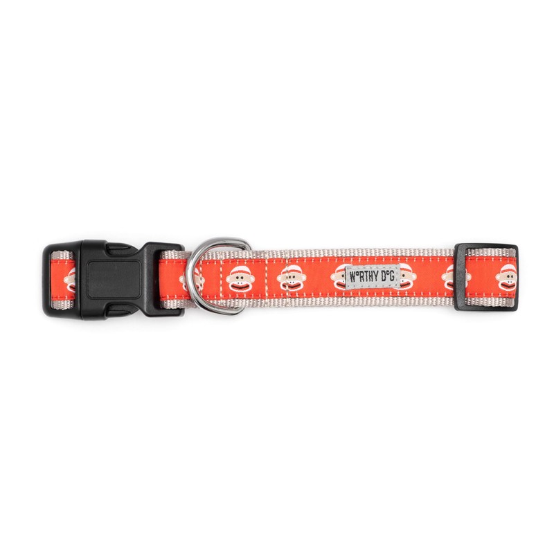 THE WORTHY DOG Collar for Medium Dogs, Adjusts 12-18 inches,