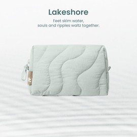 tomtoc Electronics Organiser Travel Pouch, Puffy Accessory Bag for Women, Quilted Cable Bag Tech Pouch for Essentials, Cord, Charger, Airpods, Portable Storage Organiser for Cosmetics, Daily Items