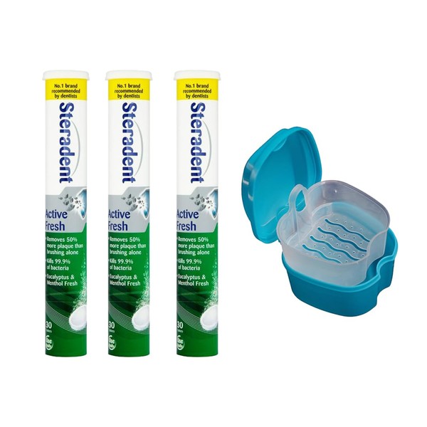 Pheleam 3 Pack Active Fresh Denture Cleaning Tablets - 90
