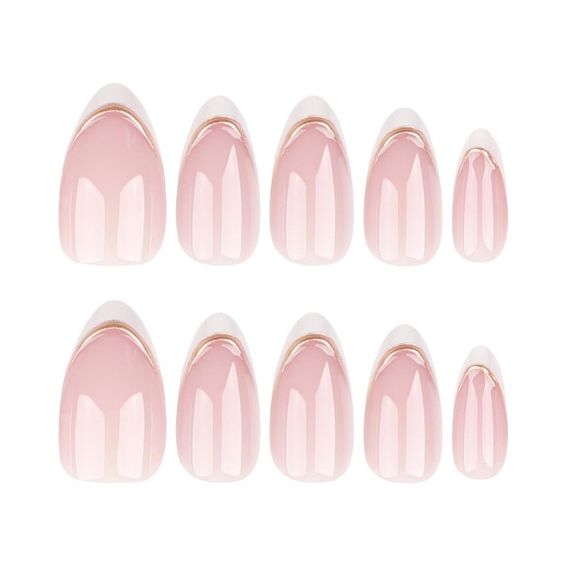 24PCS Reusable False Nails - Press on Nails, Short Long