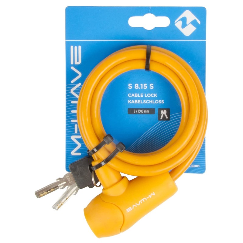 M Wave Unisex's S 8.15 S Spiral Cable Lock, Orange
