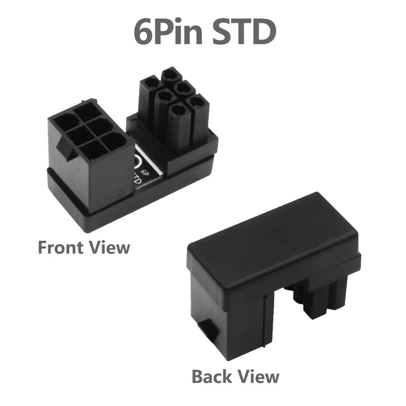 ATX 6Pin Adapter for Desktops Graphics Card Female to Male