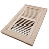 Oak Floor Register for 6x12 Inch Duct Holes - Flush