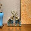 sugutee Good Luck Elephant Decor for Home, Large Gold Elephant