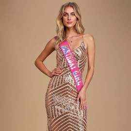 Birthday Girl Sash with Iridescent Foil - Hot Pink Birthday Sash - HAPPY BIRTHDAY SASH - Any Other Bday Party (Girl | PINK)