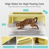 Stainless Steel Litter Box with High Side, XXL Extra Large